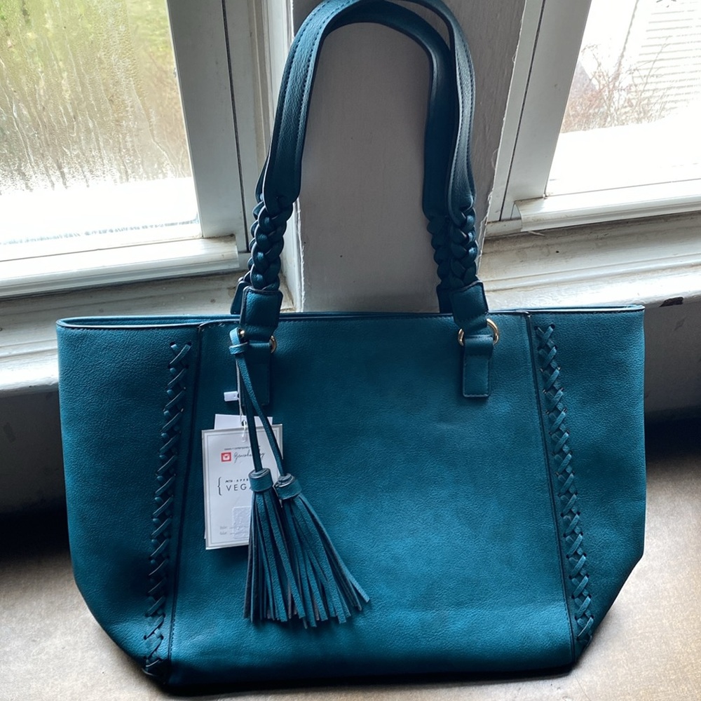 Jen & Co Vegan Leather Structured Tote